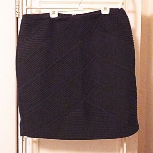 Chic Textured Front Skirt
